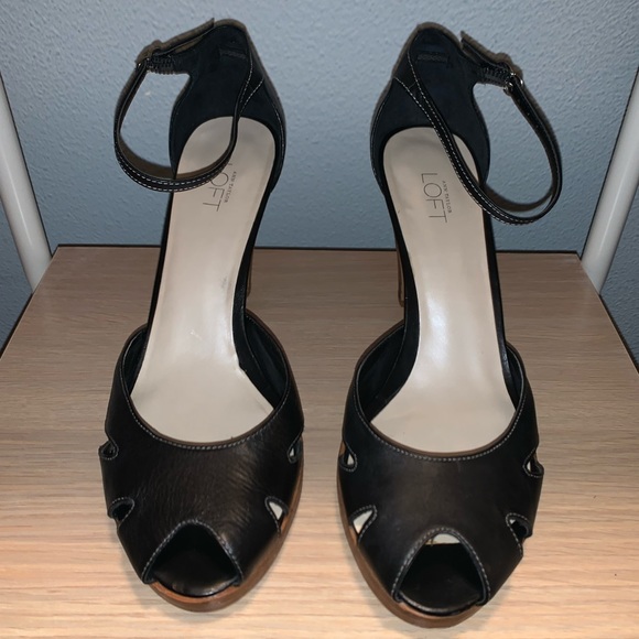 LOFT Ankle Strap Peep Toe Heel - Picture 1 of 7